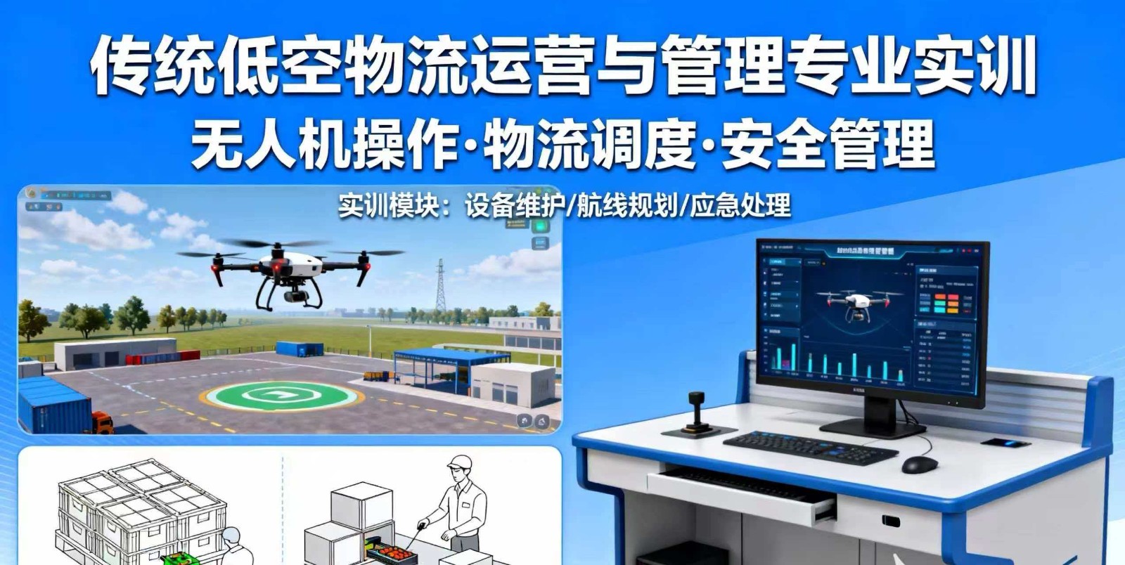 低空物流运营与管理“AI+虚仿”创新实训室，突破实训痛点，赋能实践教学