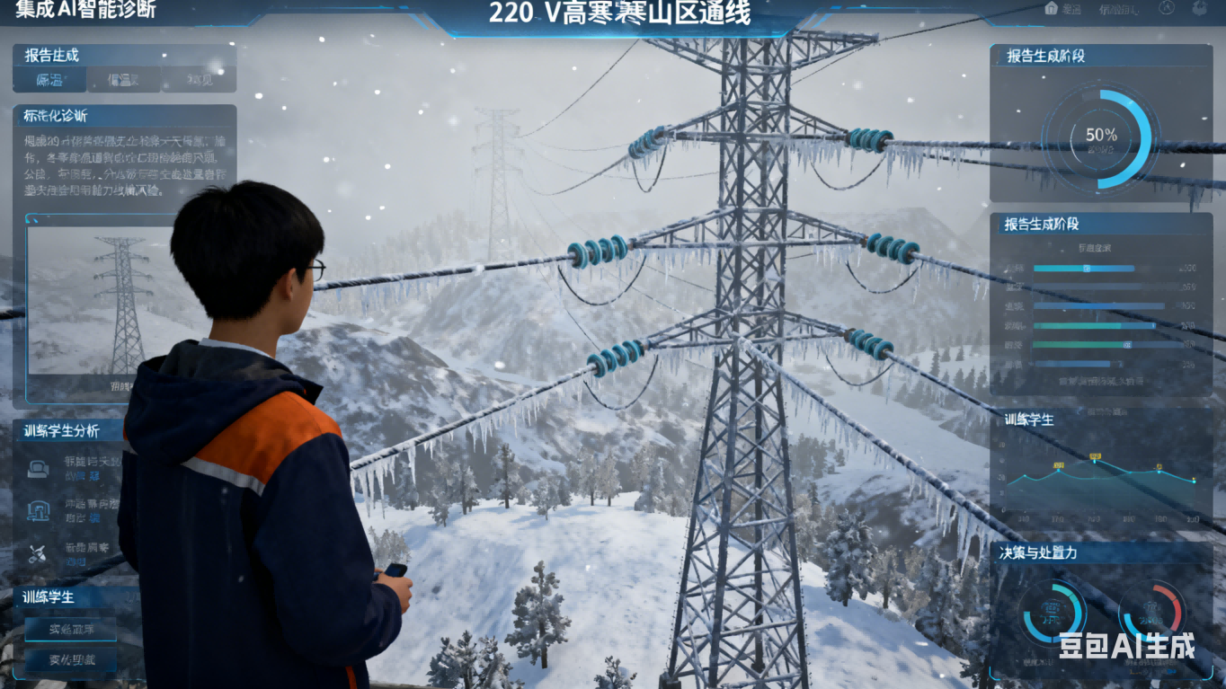 恶劣天气下通道覆冰隐患巡检