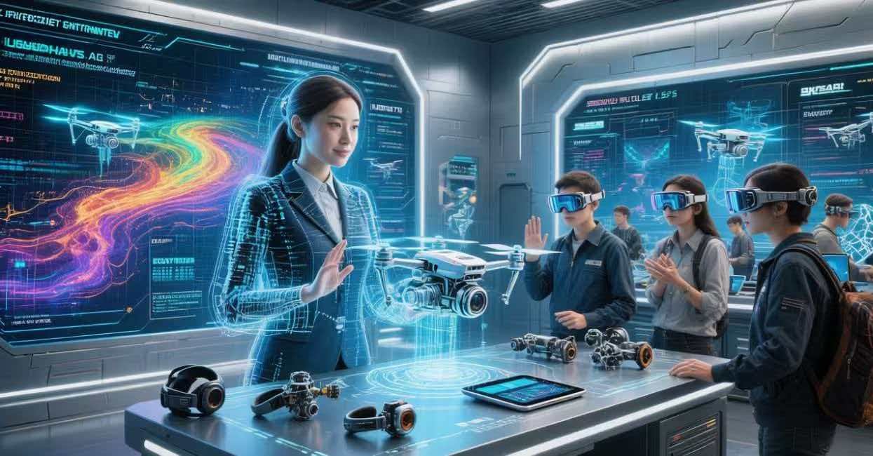 产教融合新路径：无人机基础认知“AI+虚仿”实训室破解人才培养困境