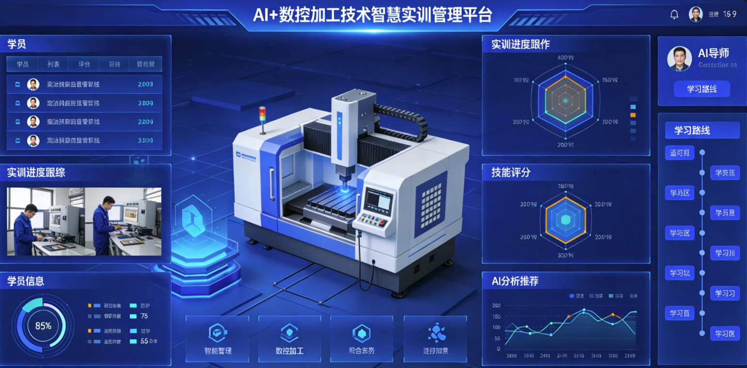 AI+数控加工技术智慧实训管理平台