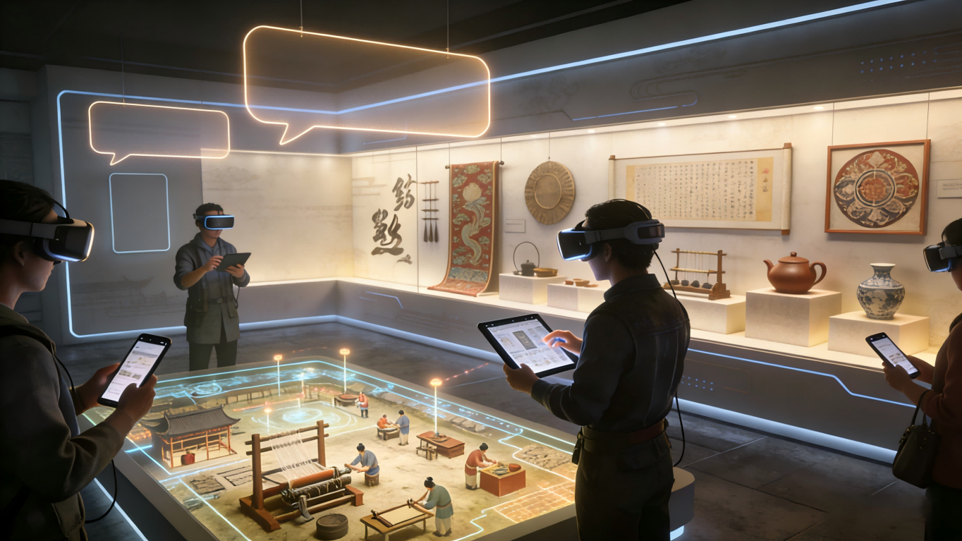 非遗元宇宙博物馆展示区：打破时空的文化沉浸体验
