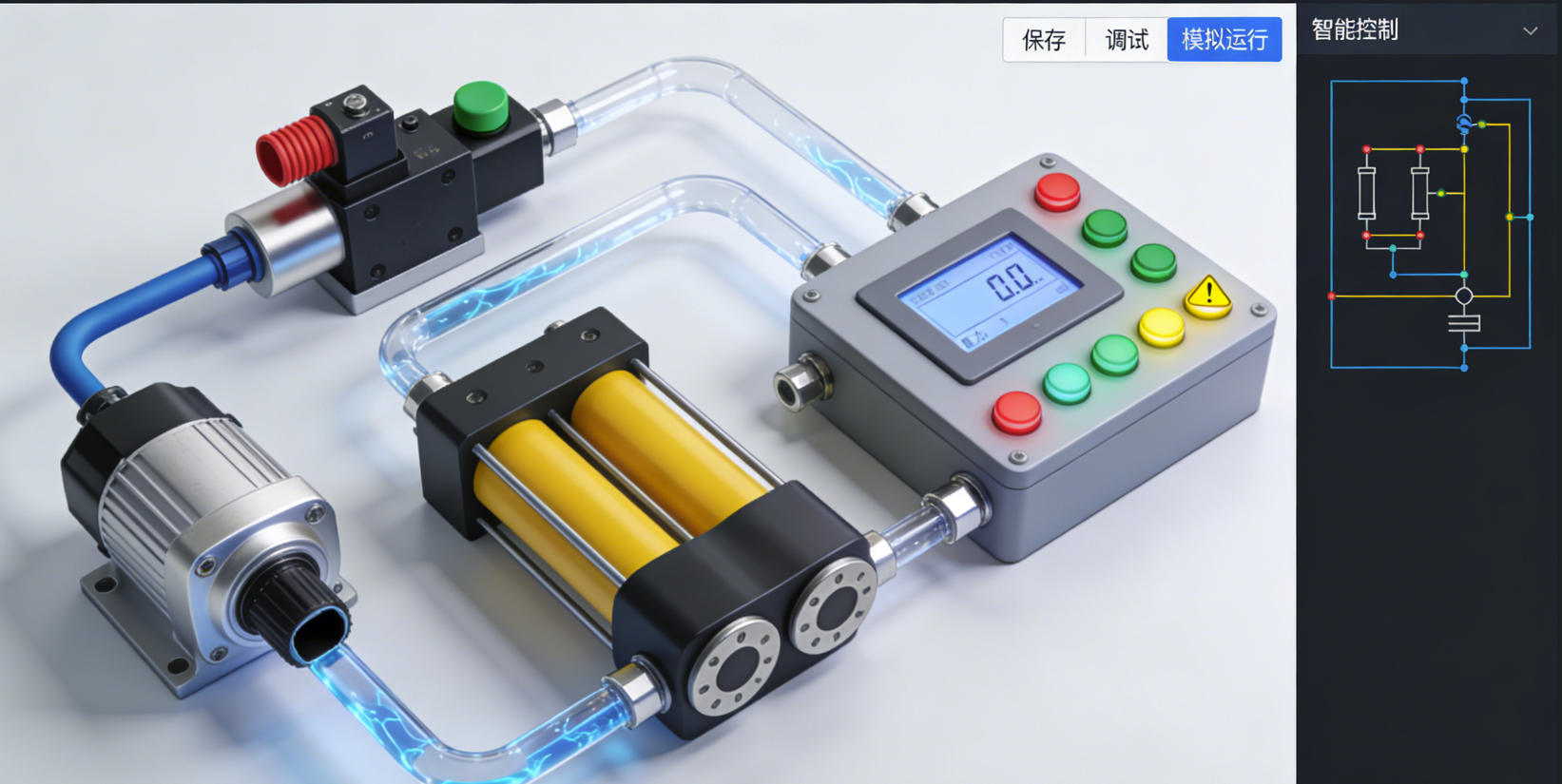 液压与气动智能回路搭建系统