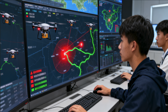 物流无人机末端交接与客户对接模块