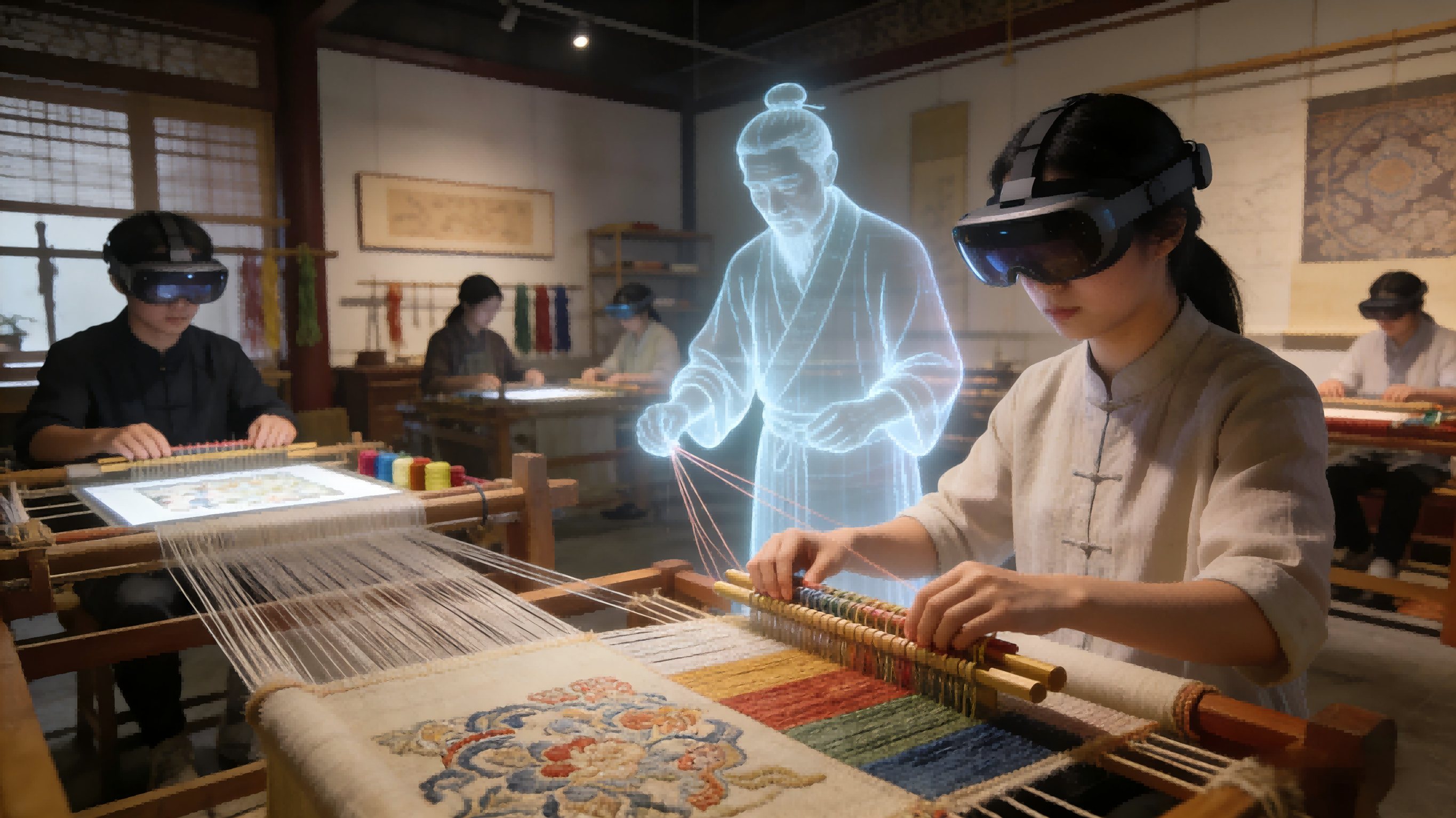 混合现实大空间协同系统：1:1 还原非遗实训场景