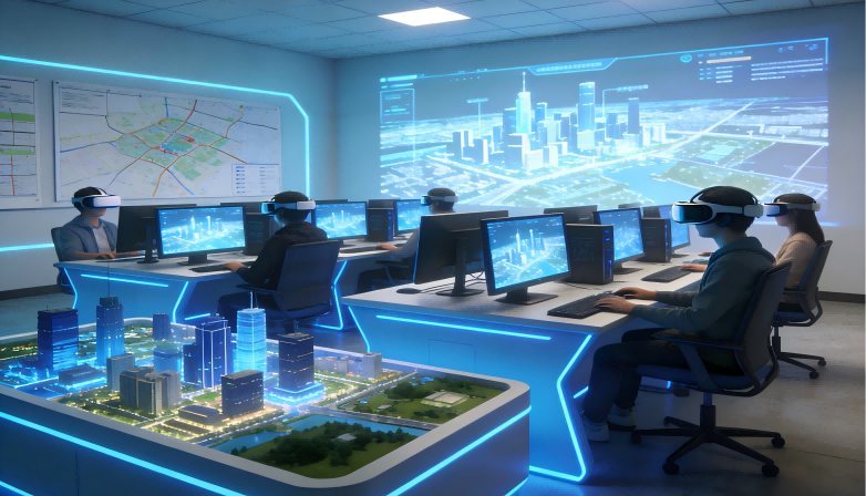 城乡规划 “AI + 虚仿” 创新实训室