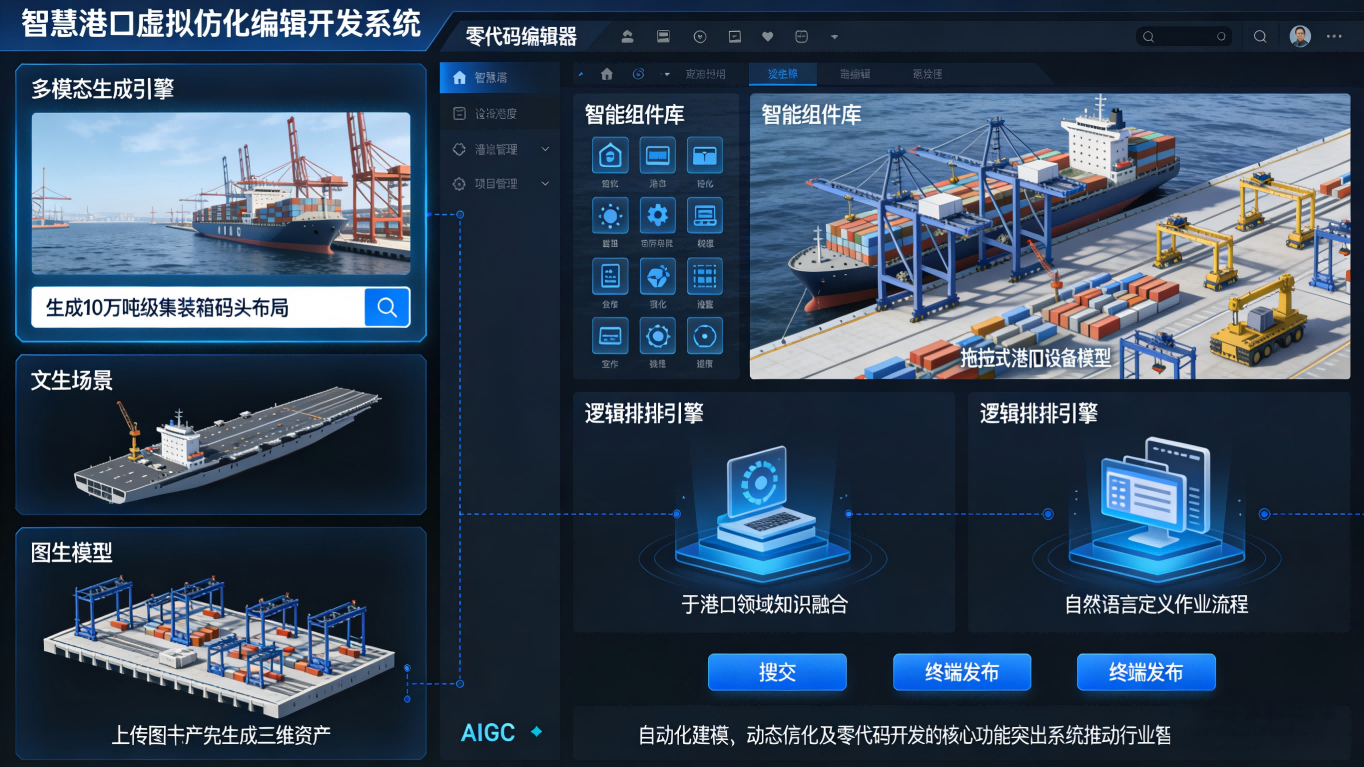 智慧港口虚拟仿真编辑开发系统