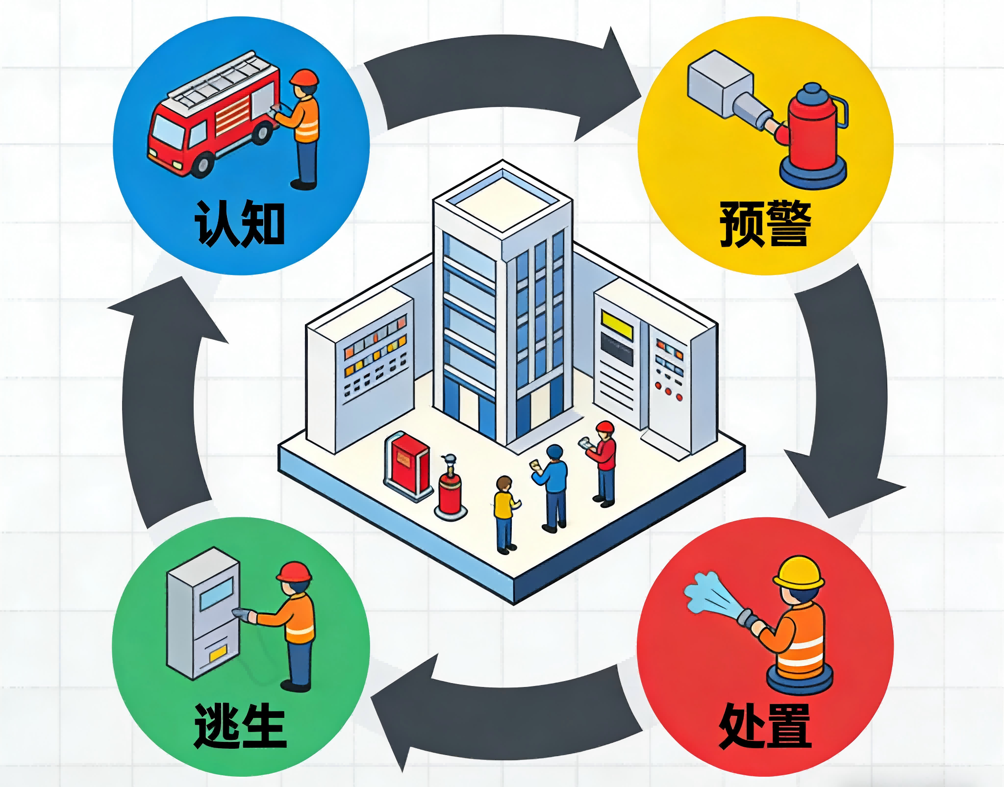 全流程体验设计，覆盖 “认知 - 预警 - 处置 - 逃生” 闭环