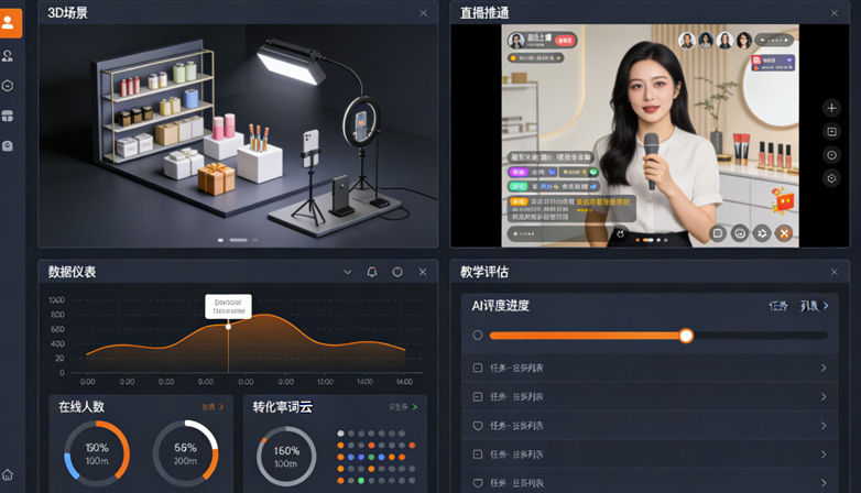 电商直播虚拟仿真实训系统