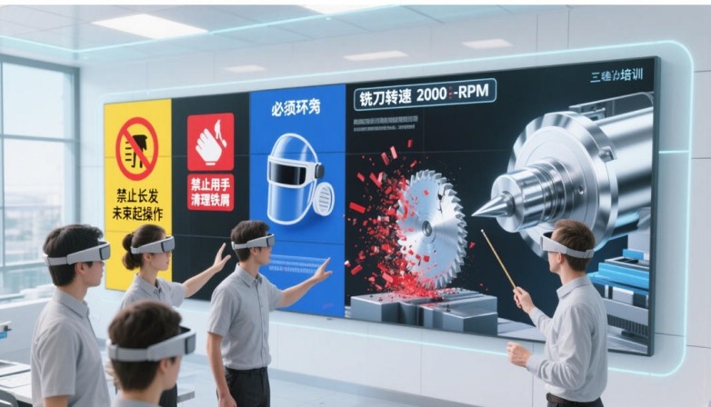 金工实习-安全警示‘AI+虚仿’ 实训室