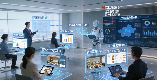 基于空间智能的酒店运营多岗位协同训练系统