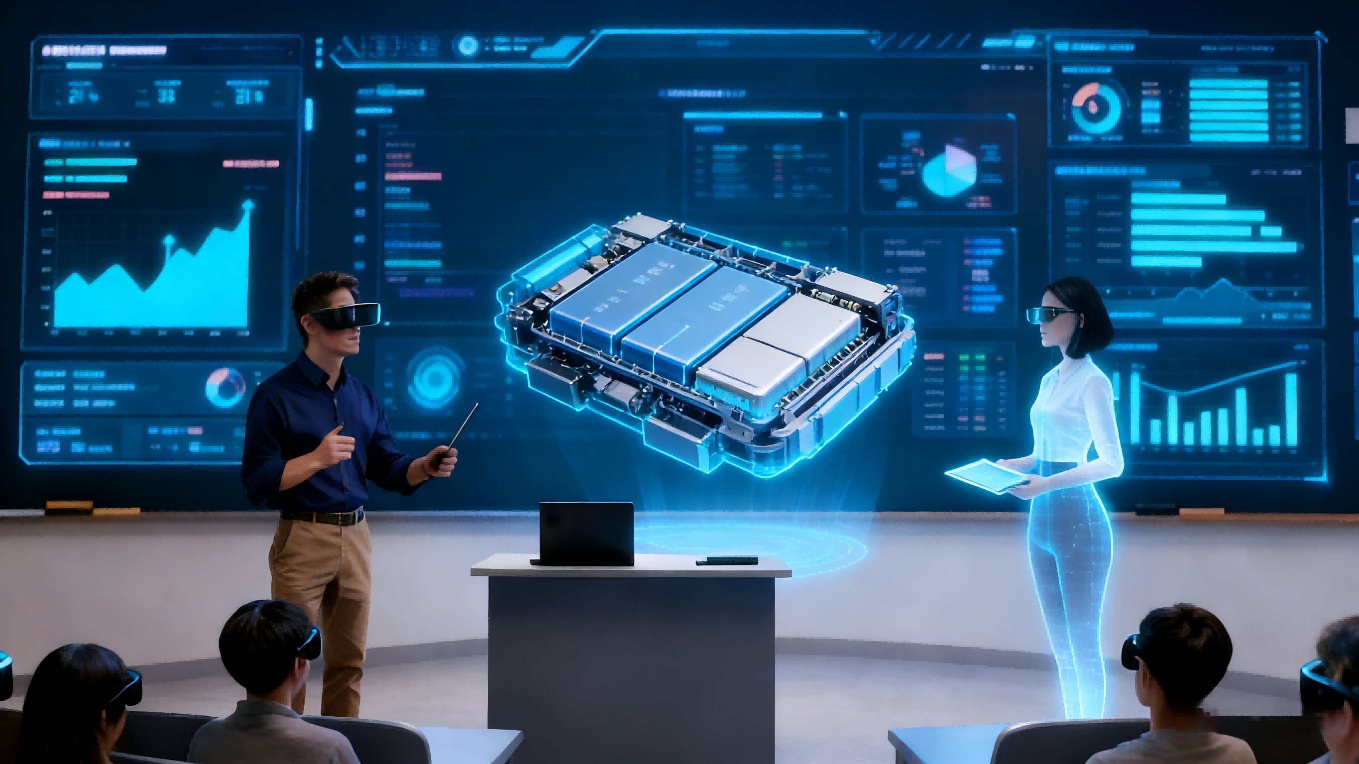 3D动力电池结构原理认知AI交互教学实训系统