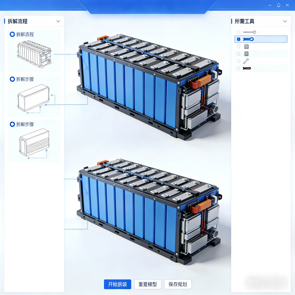 动力电池拆装虚拟仿真实训平台