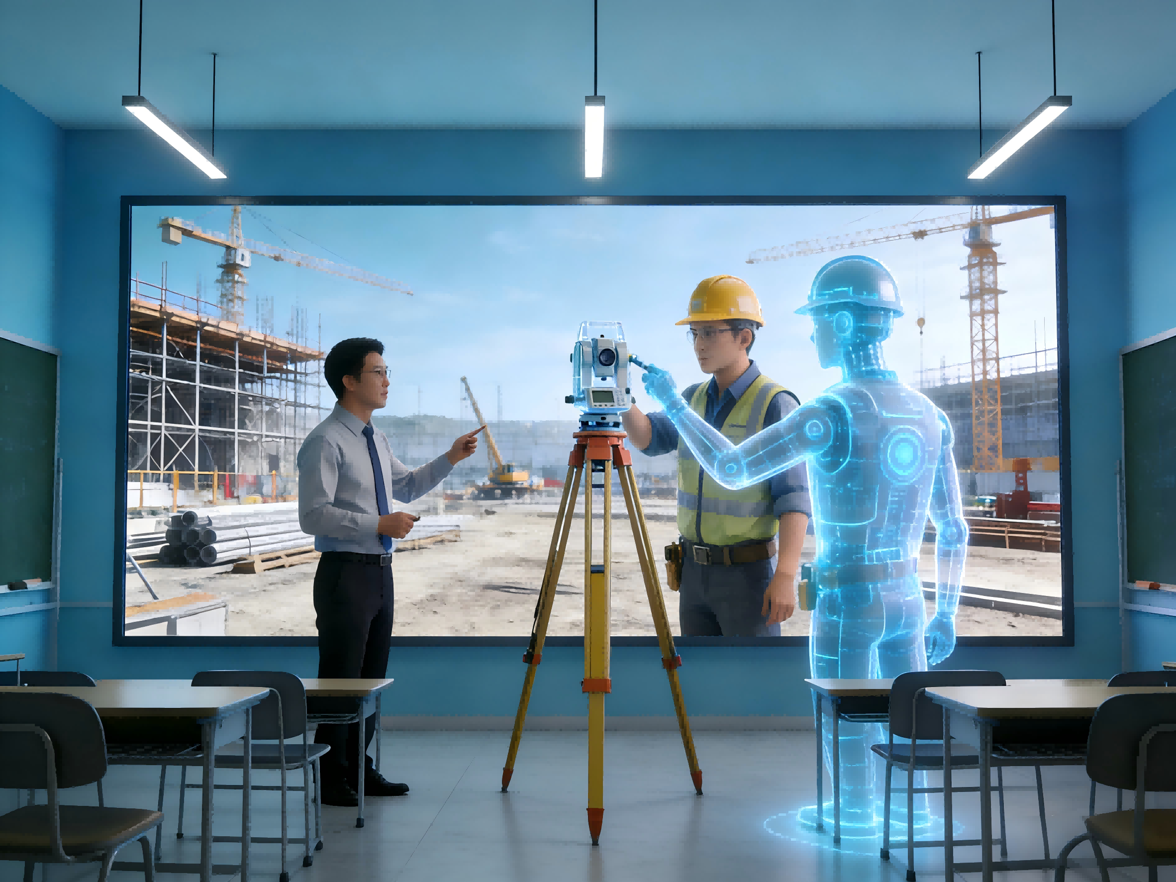 工程测量沉浸式AI+3D互动教学平台