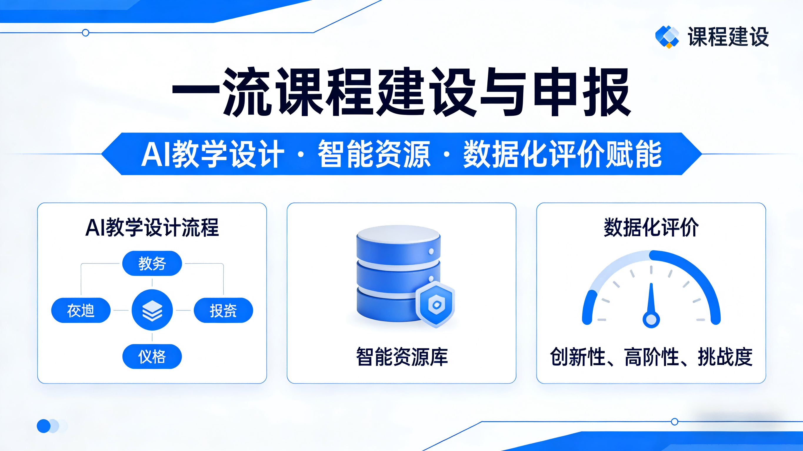 支持一流课程建设与申报