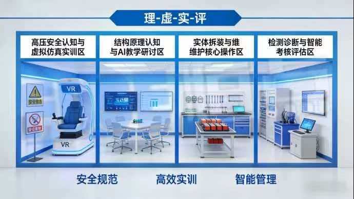 新能源汽车动力电池维护与拆装实训室：构建一体化智慧实训新生态