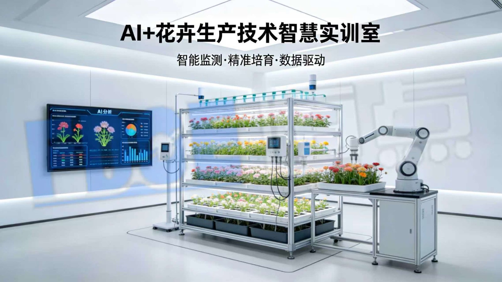 AI+花卉生产技术智慧实训室为教学管理减负增效