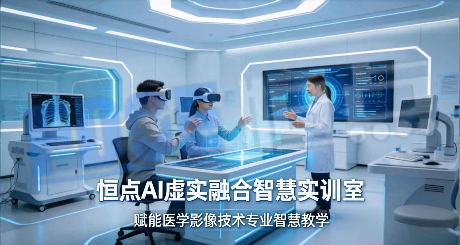 医学影像技术AI虚实融合智慧实训室，破解传统教学困境，重塑未来智慧教育