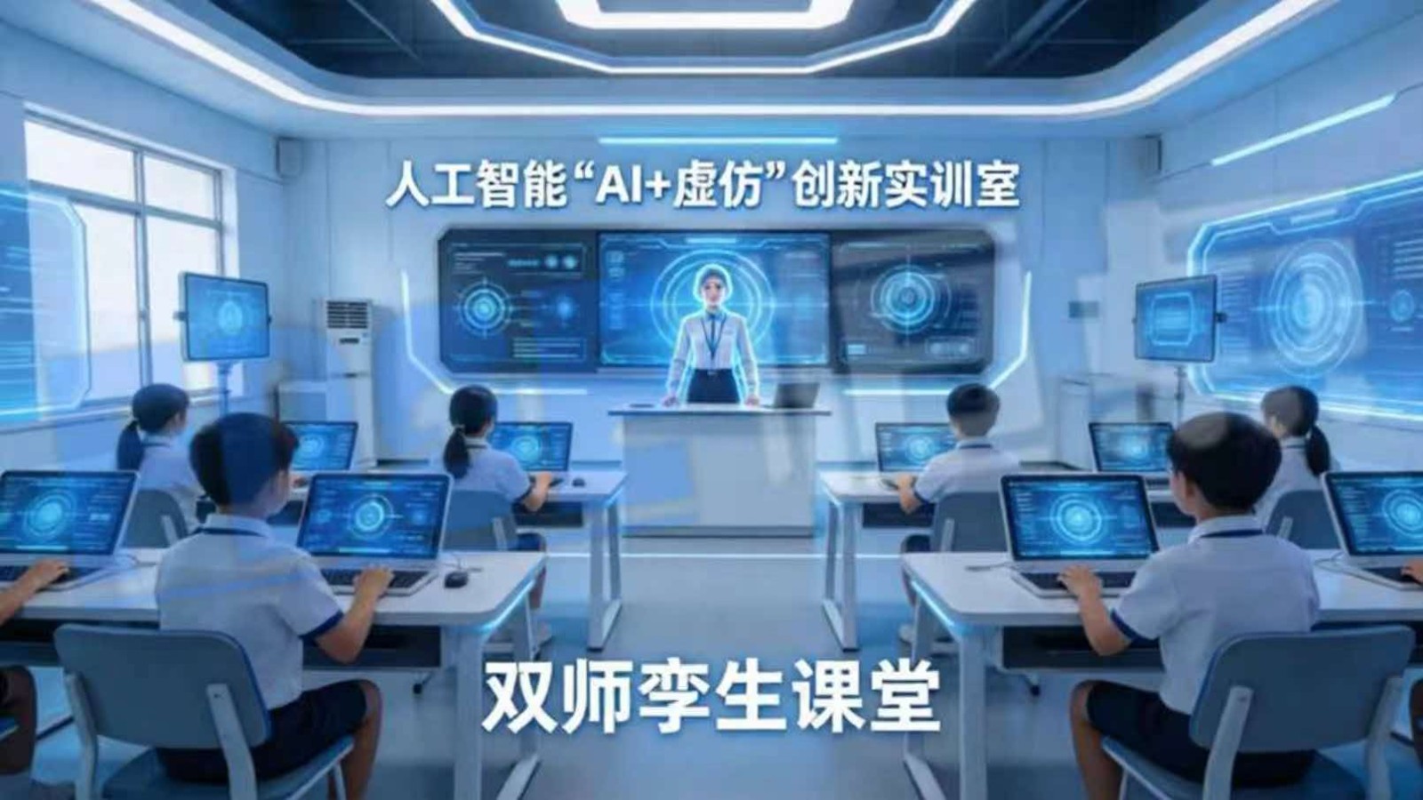 人工智能“AI+虚仿”创新实训室 以双师孪生课堂精准育人