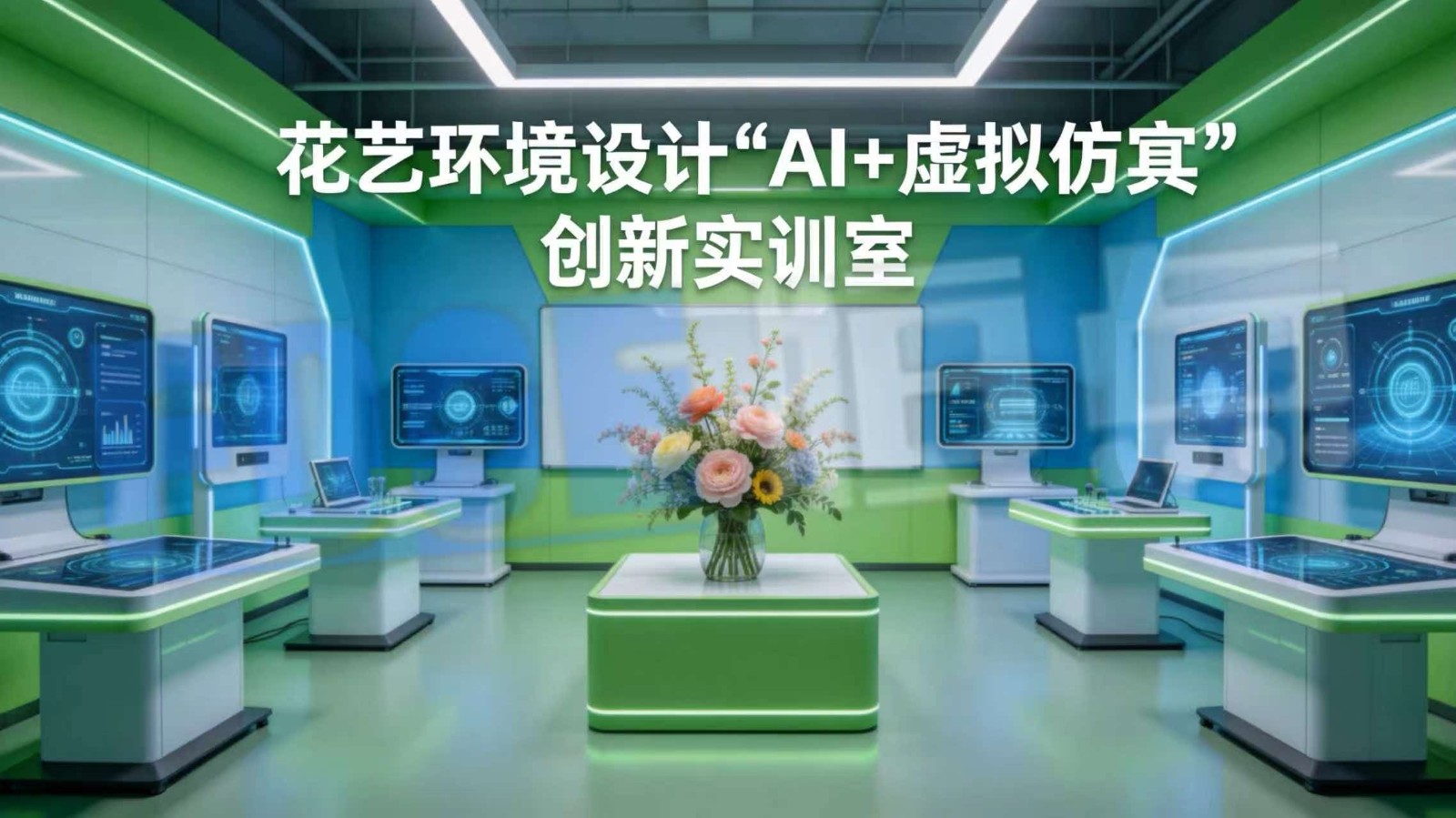 花艺环境设计“AI+虚拟仿真”创新实训室，引领智慧职教战略