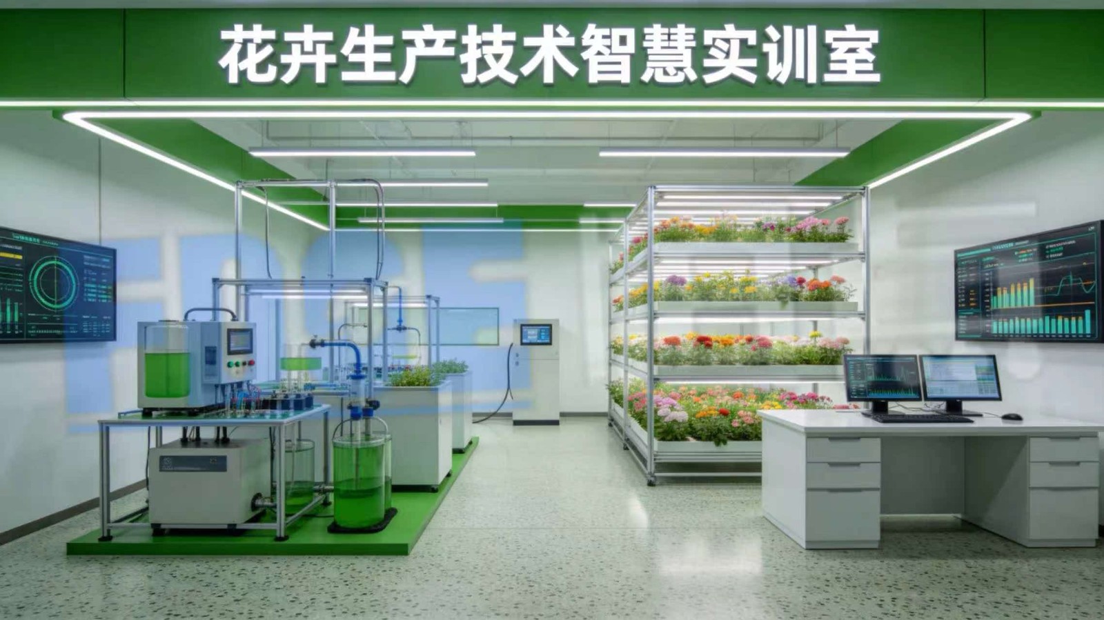 AI+花卉生产技术智慧实训室，以虚实结合提升理论学习效率