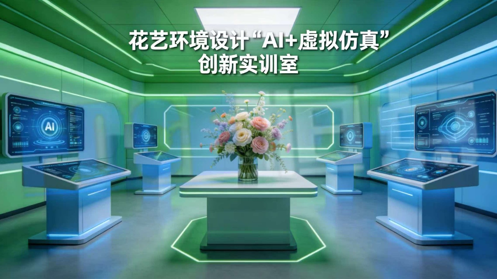 花艺环境设计“AI+虚拟仿真”创新实训室，深化产教融合