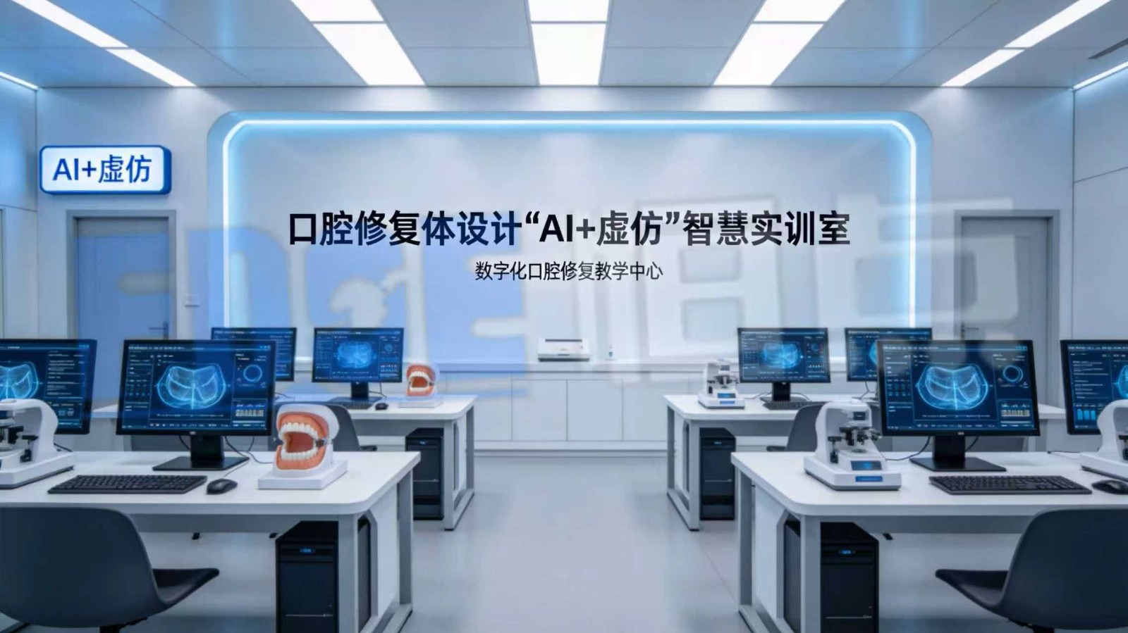 口腔修复体设计“AI+虚仿”智慧实训室：把数字化工作流完整搬进课堂