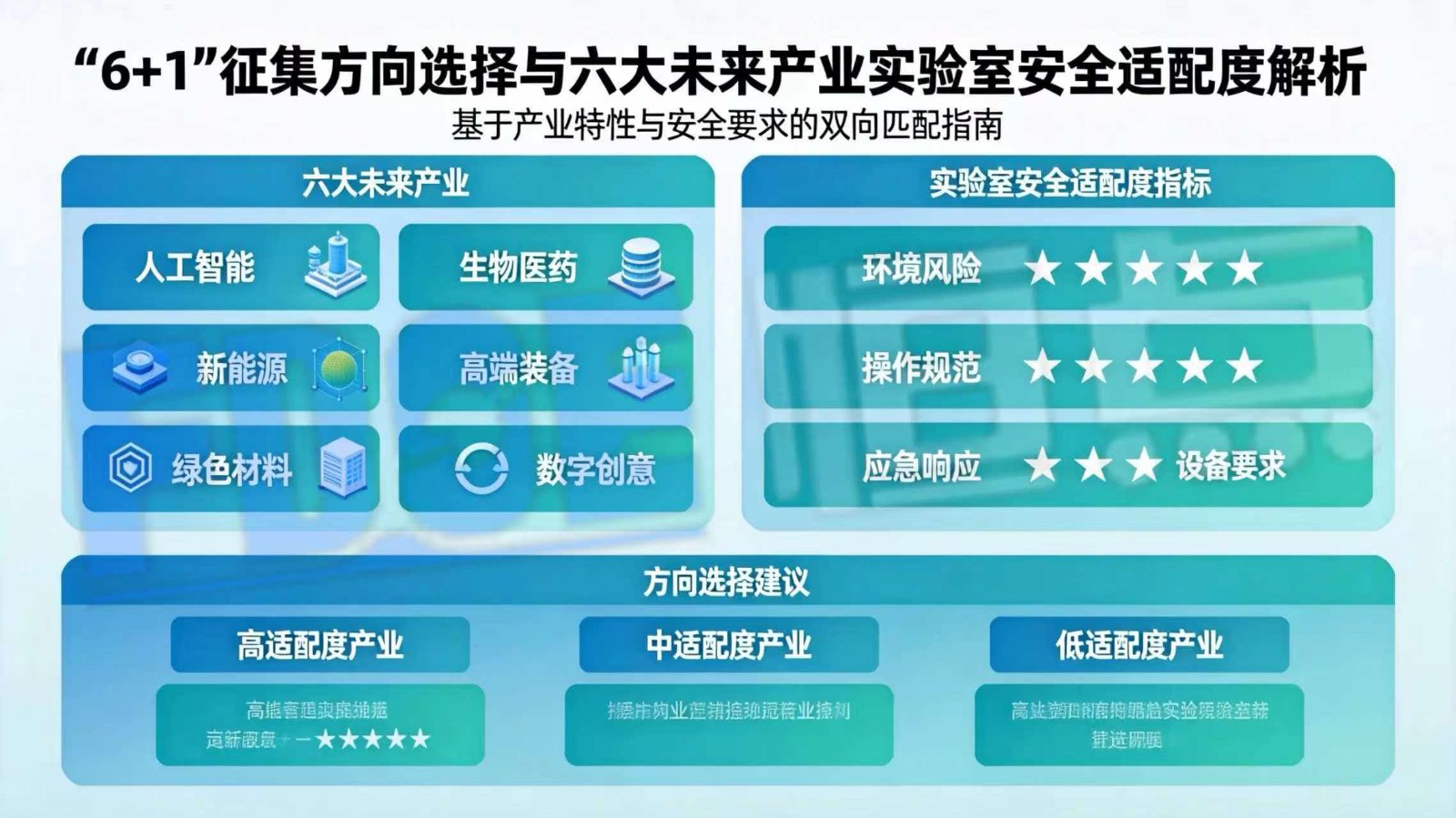 “6+1”征集该如何选方向？六大未来产业与实验室安全适配度解析