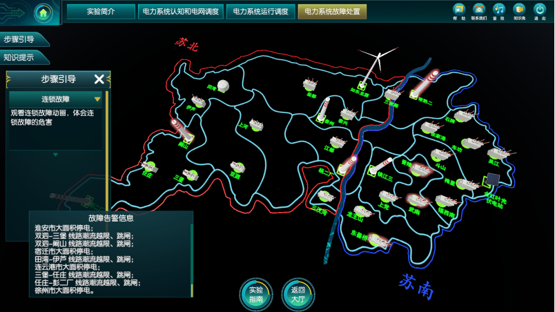 电力系统故障处理虚拟仿真实验