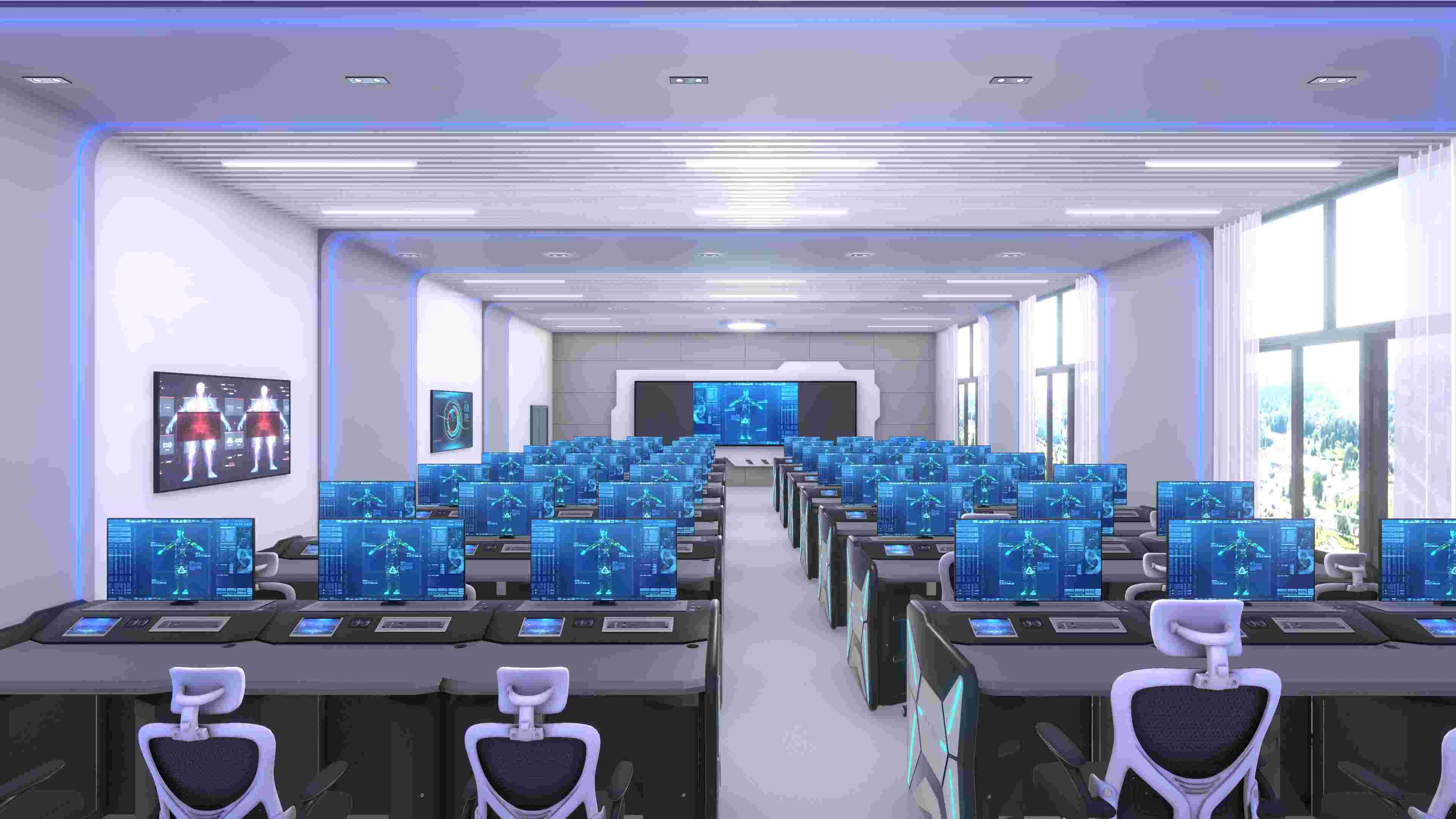 由恒点支持建设的虚拟仿真实训室