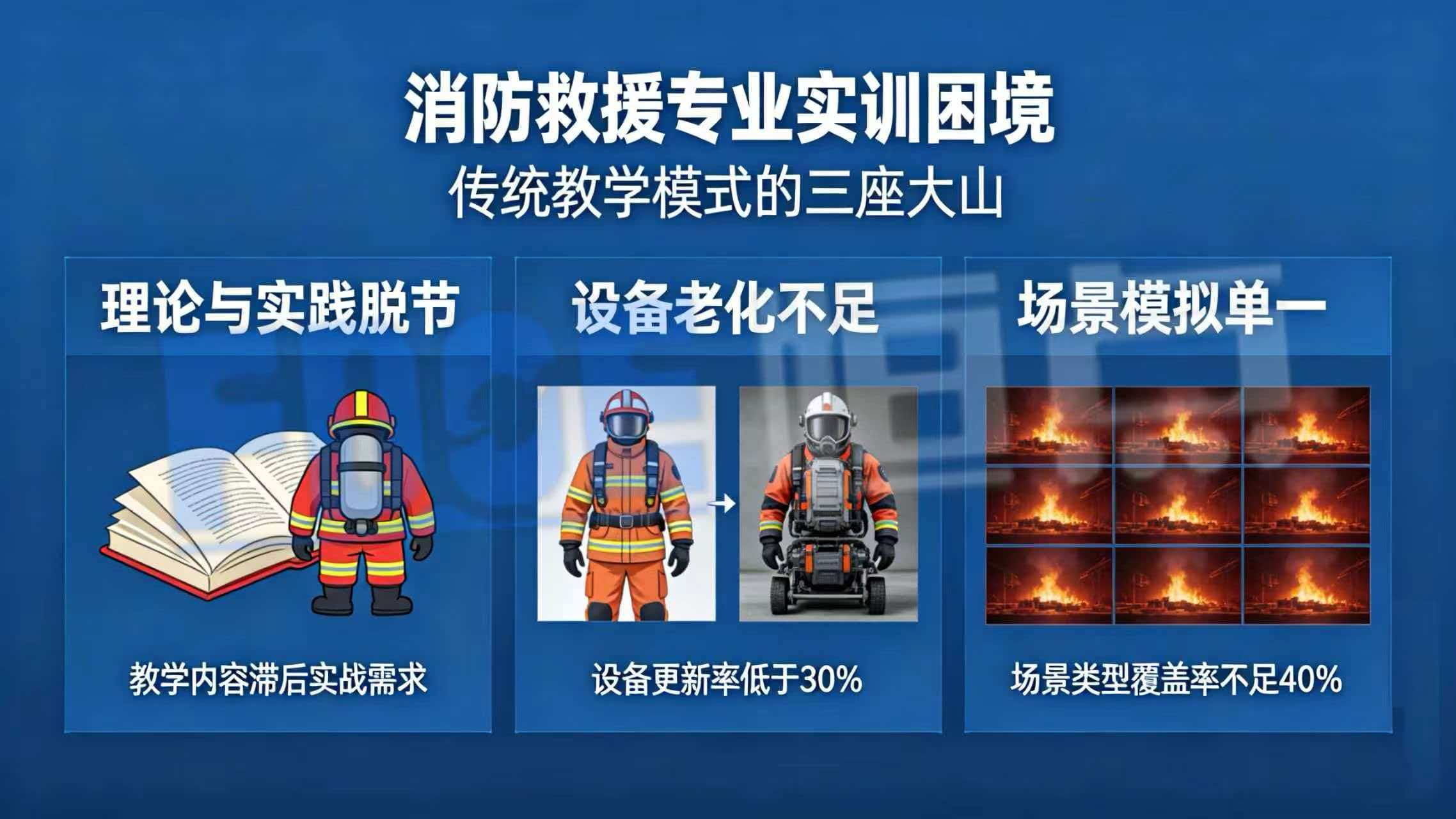 消防救援专业实训困境，传统教学模式的三座大山