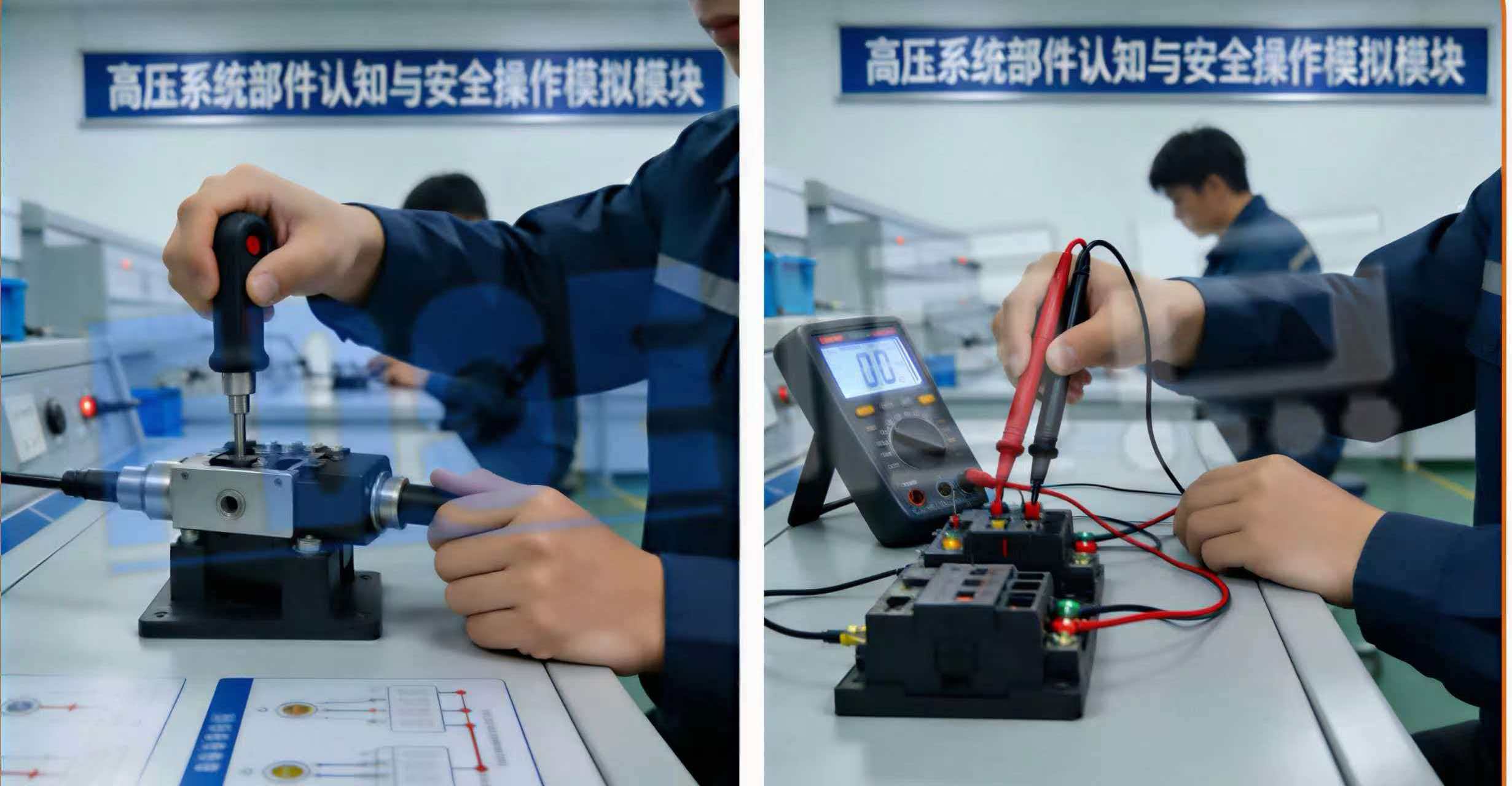 传统教学中，学生往往只能通过视频和挂图了解安全规范，缺乏实际操作体验