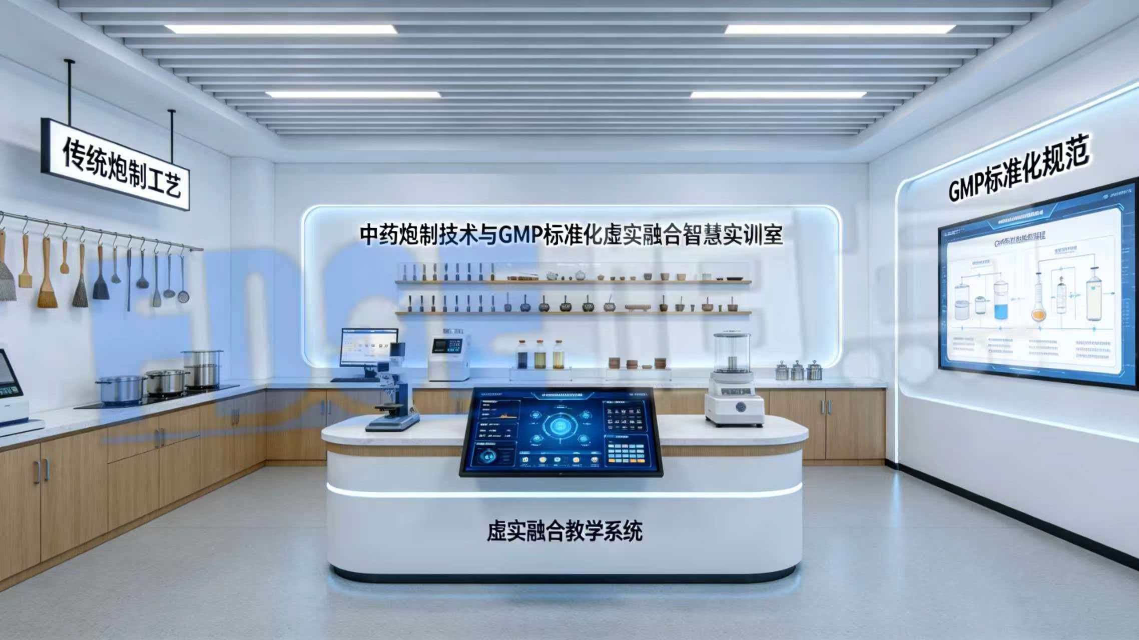 中药炮制技术与GMP标准化虚实融合智慧实训室