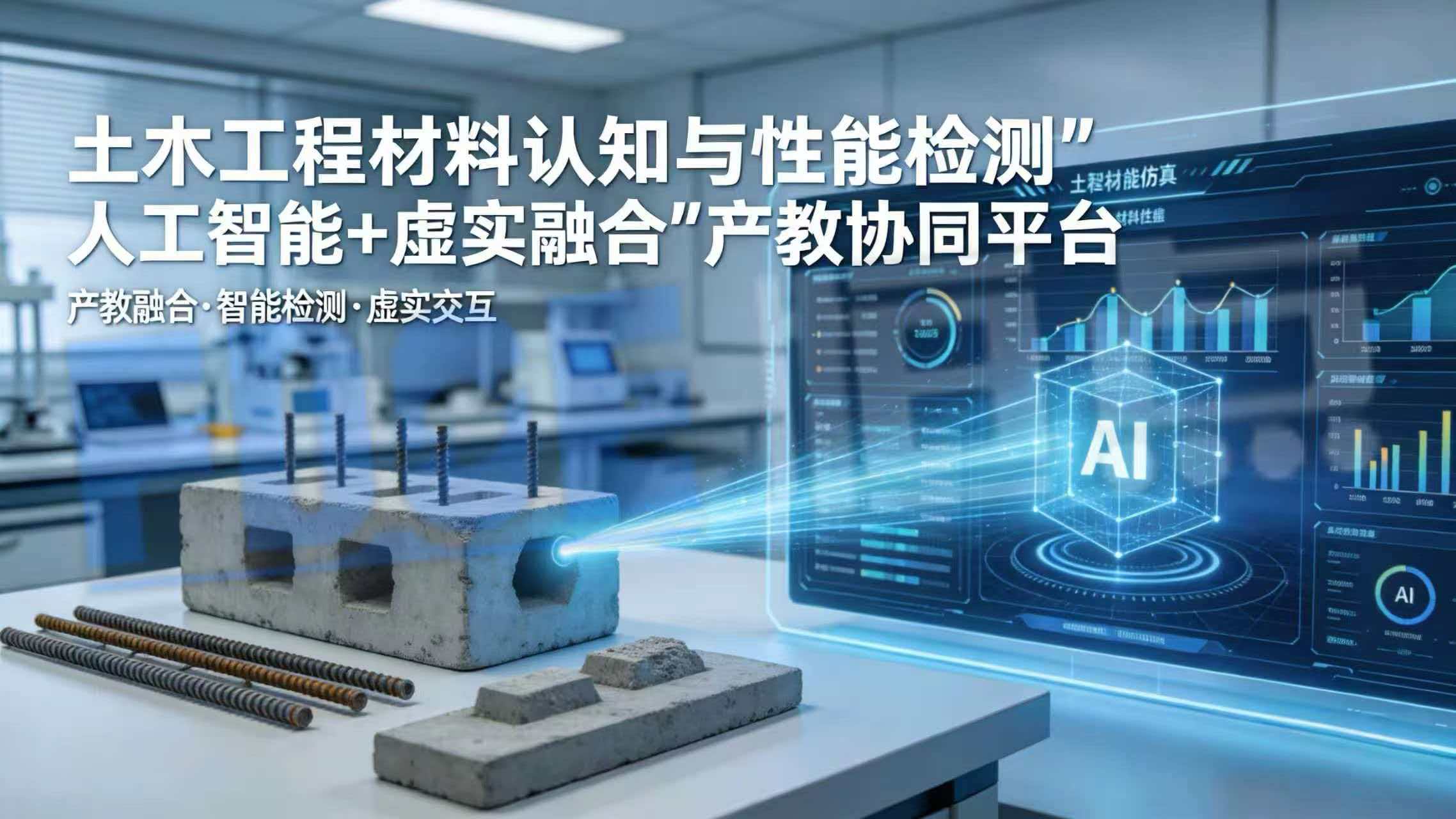 土木工程材料认知与性能检测“人工智能+虚实融合”产教协同平台