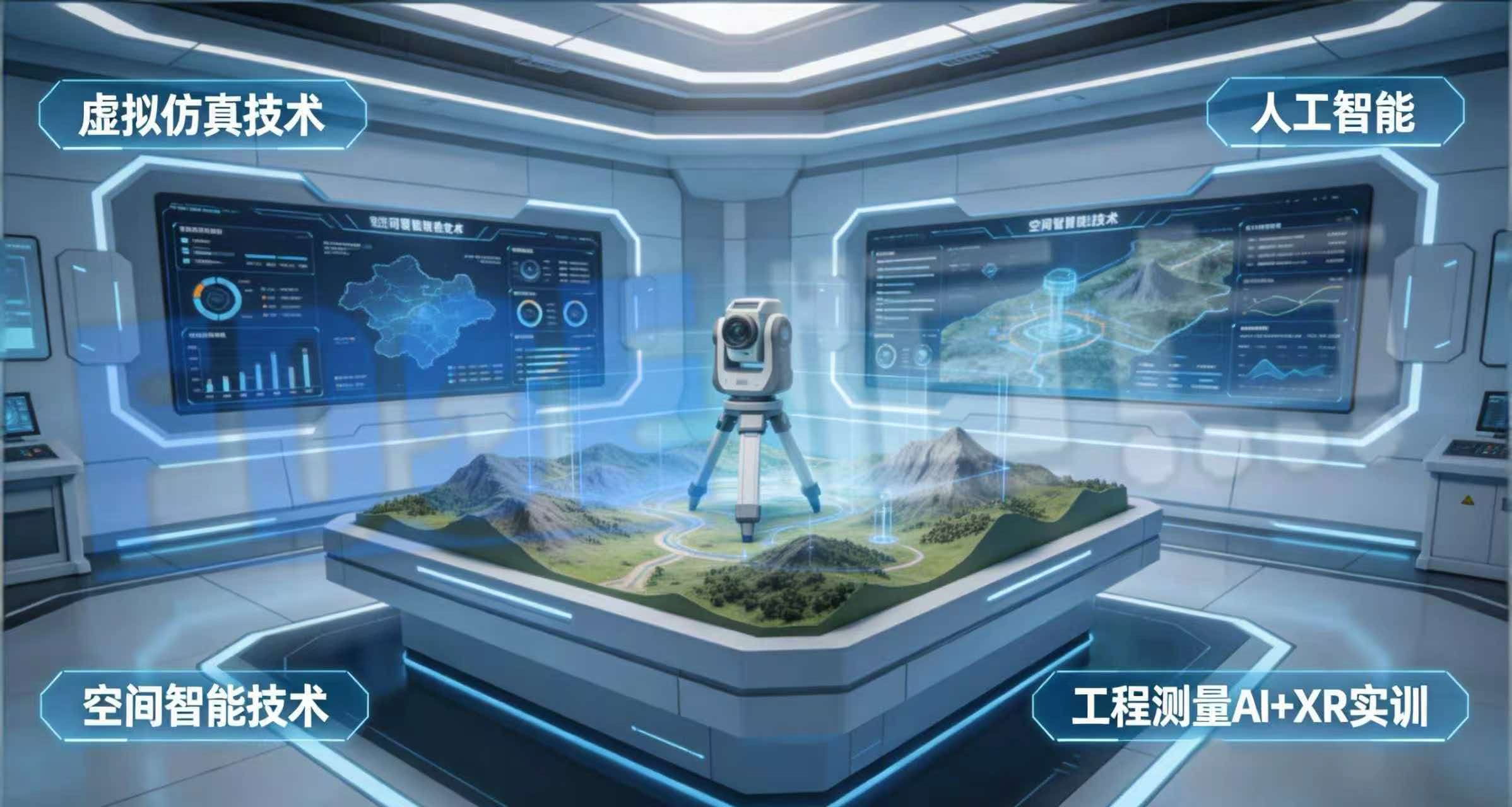 依托虚拟仿真、人工智能、空间智能技术构建的工程测量AI+XR沉浸式实训场景 依托虚拟仿真、人工智能、空间智能技术构建的工程测量AI+XR沉浸式实训场景