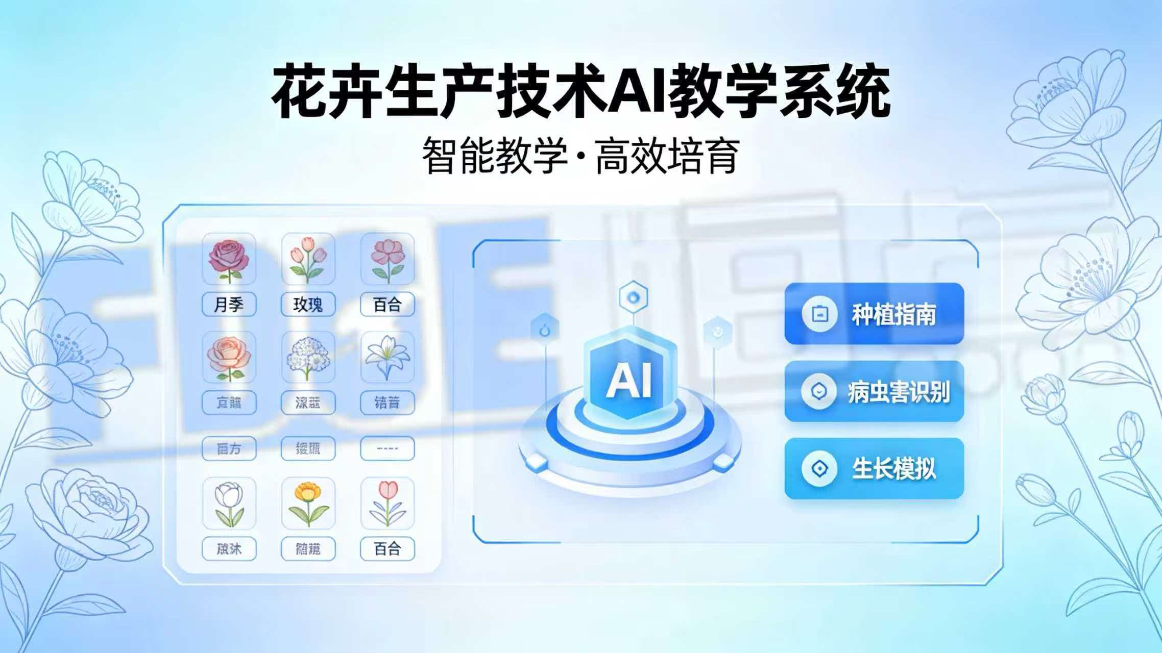 花卉生产技术AI教学系统 花卉生产技术AI教学系统