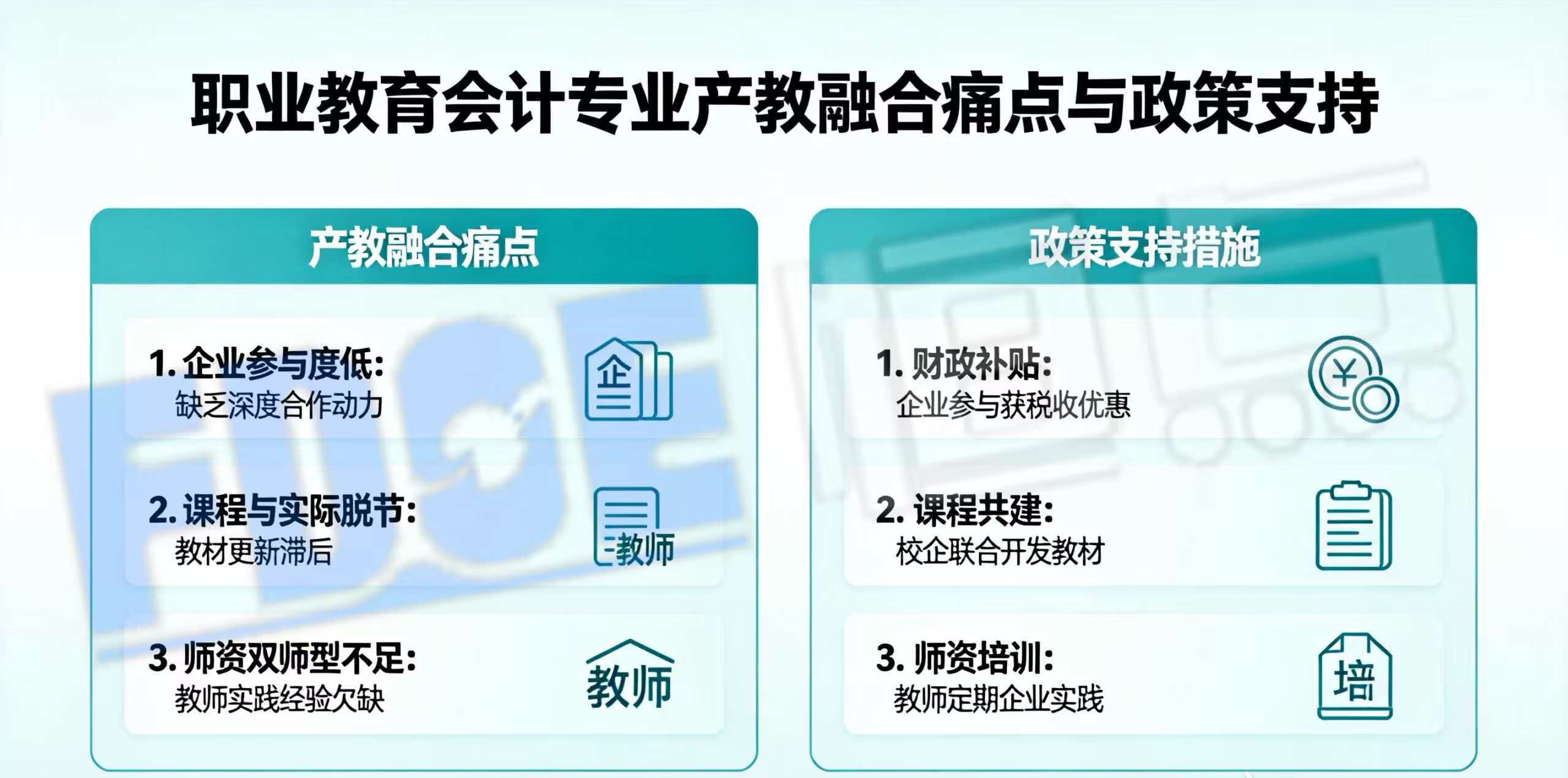 职业教育会计专业，产教融合痛点与政策支持