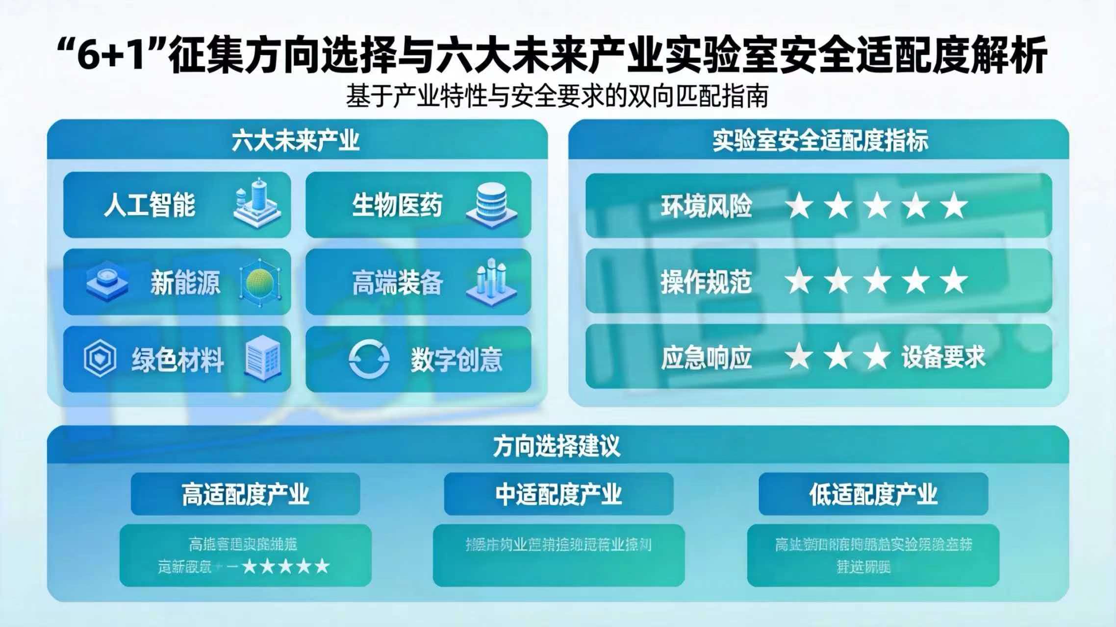 “6+1”征集该如何选方向？六大未来产业与实验室安全适配度解析
